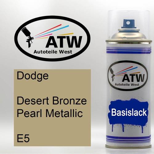 Dodge, Desert Bronze Pearl Metallic, E5: 400ml Sprühdose, von ATW Autoteile West.